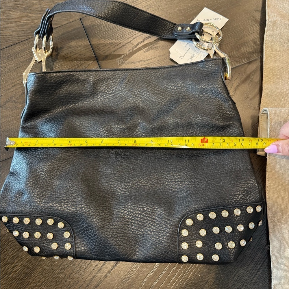 Rhinestone Accented Shoulder Bag - Picture 9 of 11